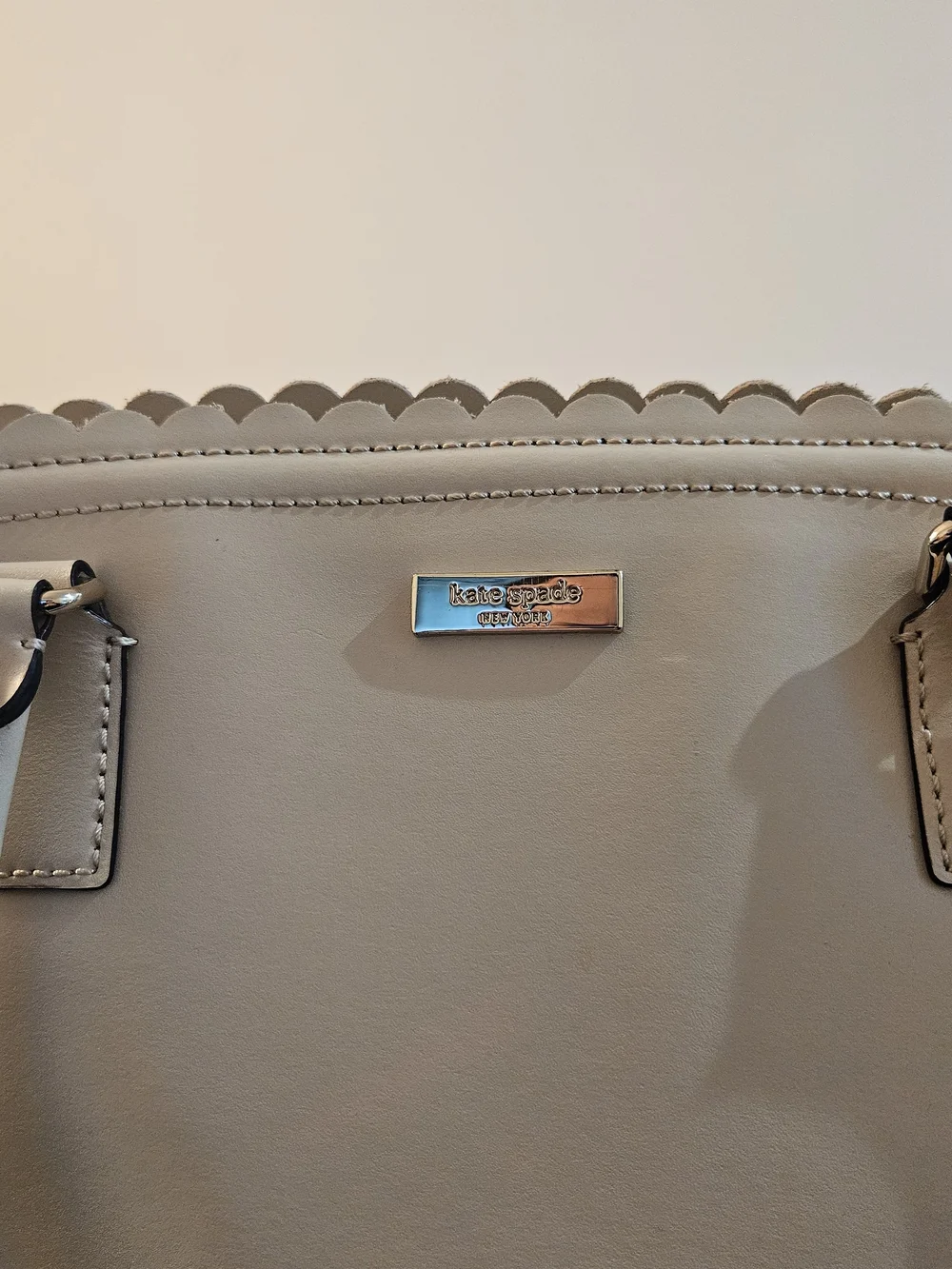 Kate Spade Cream Scalloped Handbag